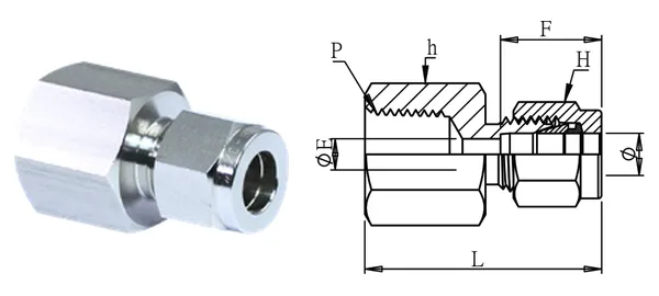 DG-GSF-040 Conector recto hembra