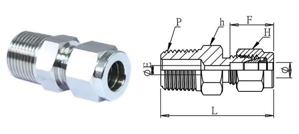 DG-GSM-056 Raccordo diritto maschio