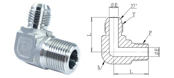 DG-HJE-009 Winkel-Einschraubverschraubung (JIC 37°)