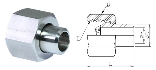 DG-HVB-003 ชุดสลีฟเชื่อมชนพร้อมน็อต (30°)