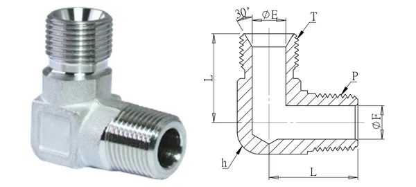 DG-HVE-005 ข้องอเกลียวนอก (กรวย 60° BS5200)