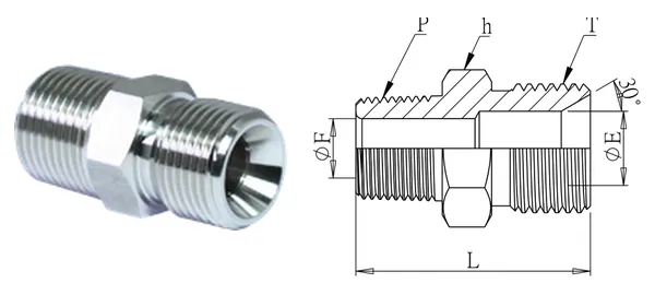 DG-HVM-014 Gerade Einschraubverschraubung (BS5200 60°-Konus)