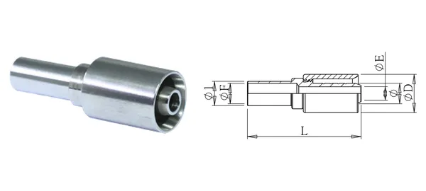 DG-KPS-004 PTFE Hose to Tube Stub
