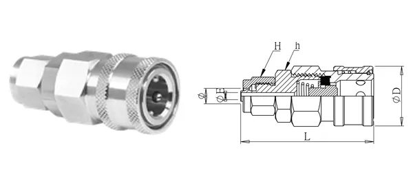 DG-OSU-003 Kupplungsdose für PU-Schlauch (Standardausführung)