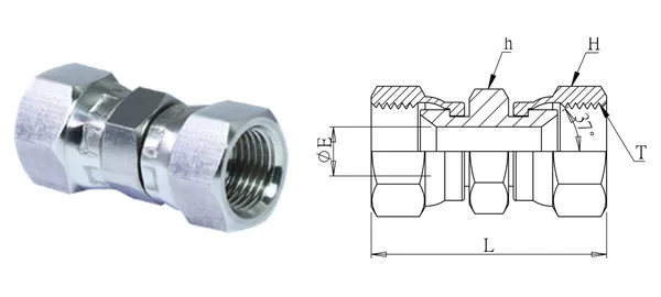DG-WJU-002 Verbindungsverschraubung mit Drehmutter (JIC 37°)