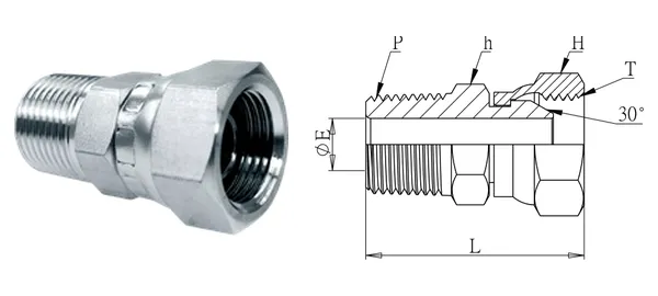 DG-WVM-001 Raccordo girevole maschio (cono 60° BSPP, girevole)