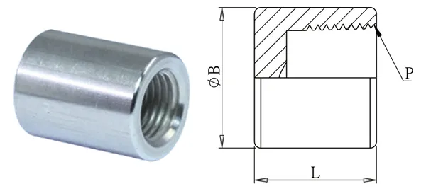 DG-XCT-005 Kappe mit Innengewinde 3000Lb