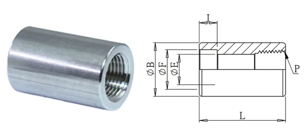 DG-XWD-003 ข้อต่อสวมเชื่อม-เกลียวใน 2000Lb